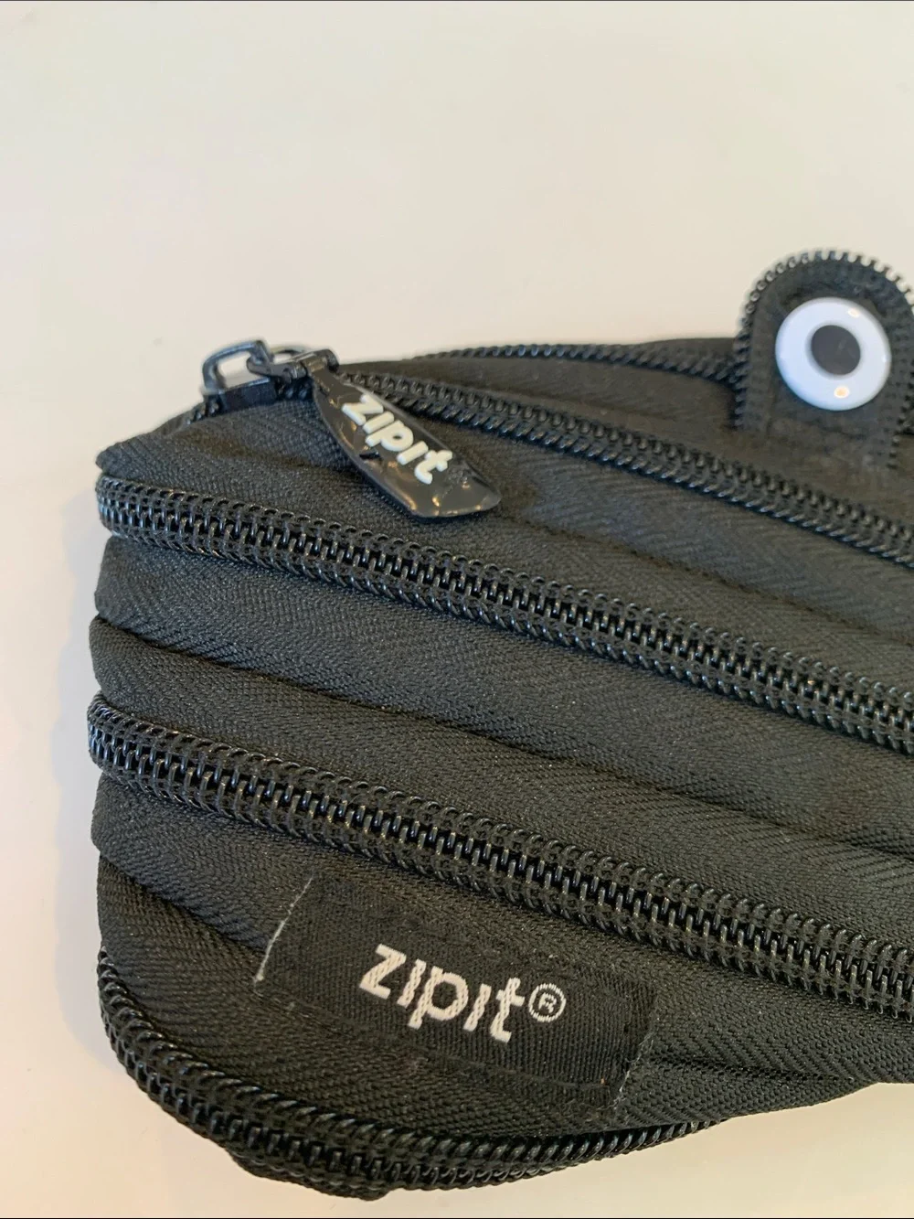 ZIPIT Monster Pencil Case Black Zipper Pouch School Office Makeup Organizer Bag